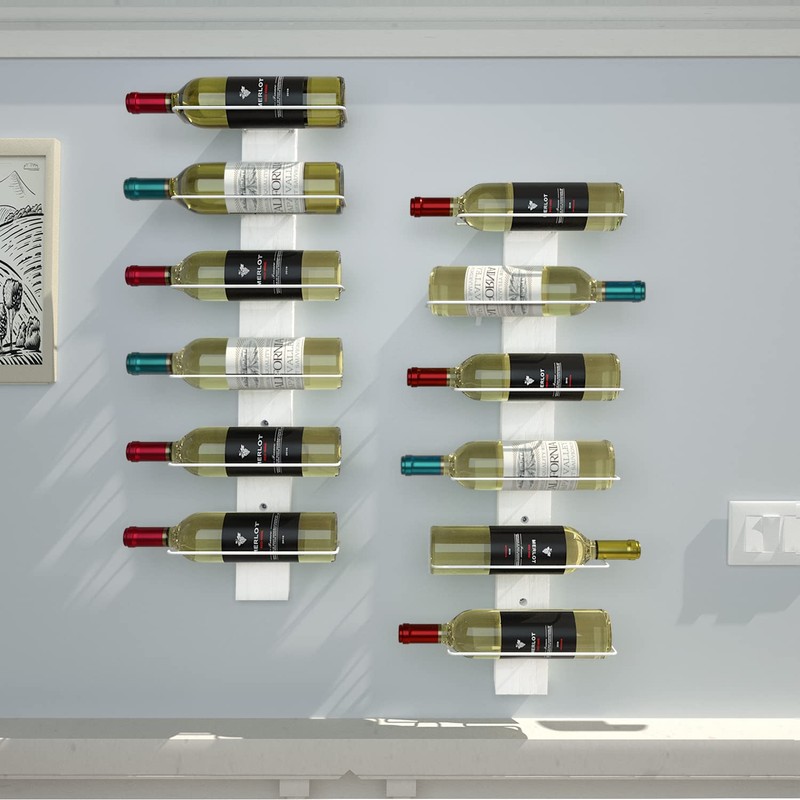 J JACKCUBE DESIGN Wall Mount Wine Rack Organizer for 9