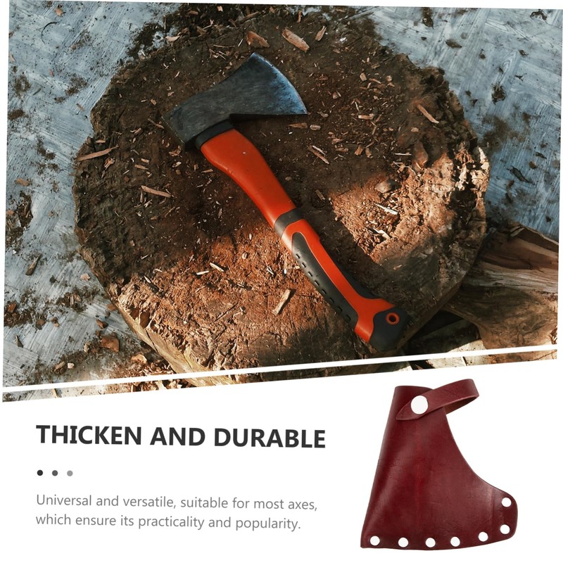 Kisangel 2pcs Hatchet Supply Cattlehide Protective Cover Portable Cover Sleeve