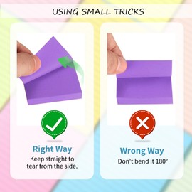 Sticky Notes 1.5x2 in, 24 Pads, Sticky Notes Self-Stick Note Pads, Mini Sticky Notes 8 Bright Colours, Perfect for Office Home School Desk Accessories, 75 Sheets/Pads