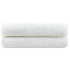 Guvar 100% White Washcloths Pack of 2-12x12 Inch, 100% Cotton, Face Cloths for Washing Face, Spa, Gym, Kitchen Dish Towels, Bathroom Washcloths