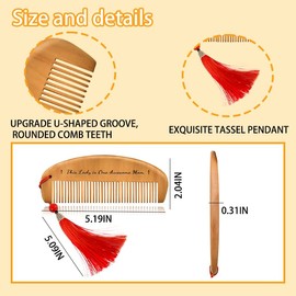 Funny Birthday Gifts for Mom Mother Wooden Hair Combs Awesome Mom Prsents from Son Daughter Mommy Xmas Present for Stepmother Mama Gift