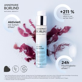 ANNEMARIE BÖRLIND Strengthening Intensive Care Hydro Booster Intensive Serum (15 ml) - For Low-Moisture Skin, Stimulates the Skin's Own Hyaluronic Acid Production, Vegan