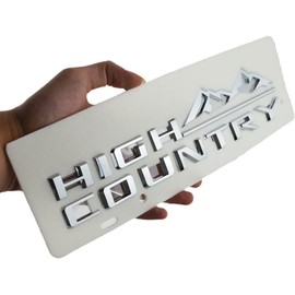 3Pcs High Country Emblems Side Door Tailgate Letter Logo Car Badge Nameplate Replacement for 2019-2025 Tahoe Silverado (3Pcs Set Emblems - Chrome)