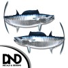 Wahoo - Fish Decal Fishing Tackle Box Bumper Sticker "5in SET" F-1010 D&