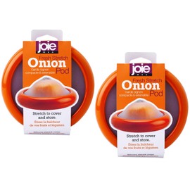 Joie Onion Stretch Pod, Keep Onions Fresh Longer, Refrigerator Storage, Produce Organization, Orange, Pack of 2