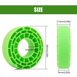 INJORA 4pcs Silicone Rubber Inserts for 61-63mm*22mm 1.0" Tires(Green)