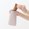 Muji 84475757 Wrinkle Nylon Flat Pouch with One Hand, Pink,