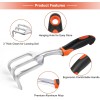 MECHEER Hand Rake Garden Tool, Heavy Duty Hand Cultivators for