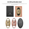 CIGARLOONG Cigar Cutter Stainless Steel Silver Bronze Engraved V Cut