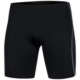 Aqua-Speed BLAKE Men's Jammer | Firm fit | Swimwear | UV protection | Chlorine resistant | Dimensionally stable | Effective against muscle fatigue, Size:XL, Colour:Schwarz - Grau