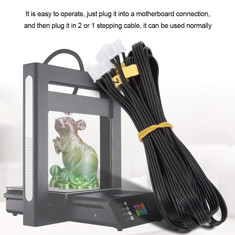 VBESTLIFE 3D Printer Stepper Motor Cable, 1.5M Double Z Axis
