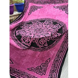 4Rissa Celtic Knot Mandala Rose Pink Tapestry Wall Hanging Bedspread