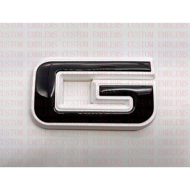 Auto Rear GMC Black White Emblem Overlay 2019-2022 Sierra 1500