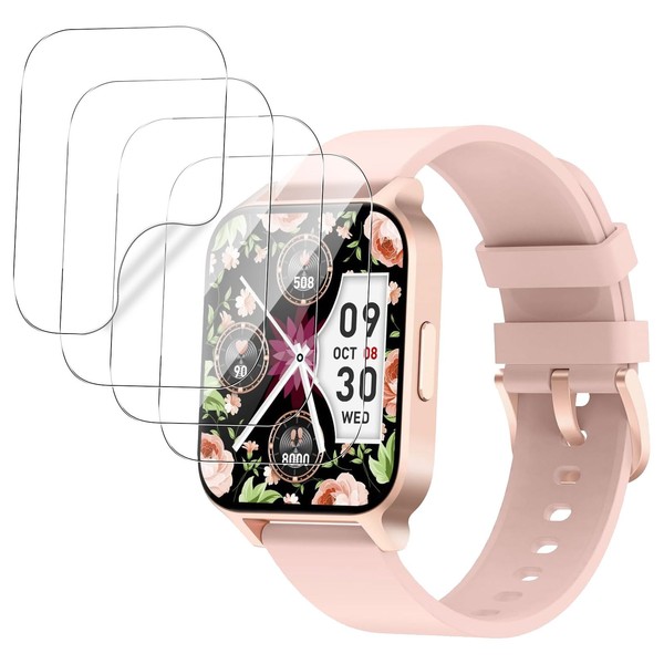 For Smartwatch 1.69/1.7 inch Film [4 pieces] AUDASO Smartwatch 1.69/1.7 inch Protective Film 24 Hour Automatic Healing Technology Soft Bubble Free Fingerprint High Sensitivity Shatterproof Reduction Reflection Anti-Scratch High Transmittance