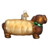 Old World Christmas Wiener Dog Glass Blown Ornament