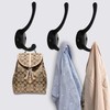 IBosins 12 Pack Black Coat Hooks Wall Mounted with 24