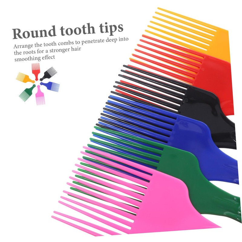 IWOWHERO 6pcs Wide Tooth Hair Detangler Combs for Men Women