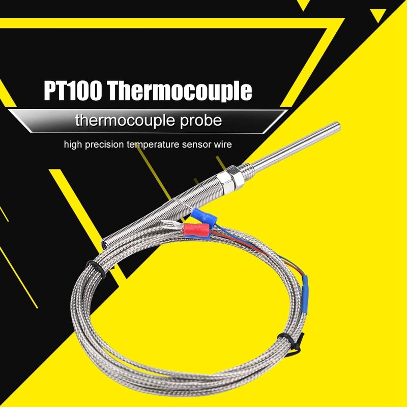 M8 Thermocouple Probe, 0-400℃ M8 Thread Temperature Sensor Pt100 Resistor