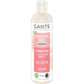 Sante Naturkosmetik SANTE Naturkosmetik Sensitive Care Shampoo Probiotics + Triple Protein Complex, vegan hair shampoo for strengthened and moisturized hair, suitable for a sensitive Scalp, 250ml