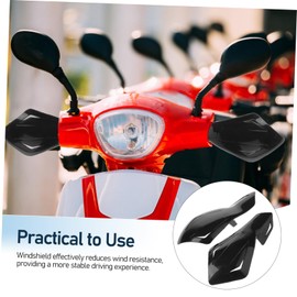 Ciieeo 2pcs Motorcycle Handguards Protector for Modified Handlebar Wind and Rain Resistant Covers Compatible with Off Road Bikes Easy Installation Stylish Black Design