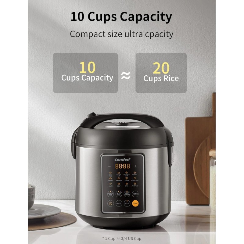 Smart 5.3 QT Rice Cooker with Overheating Protection - Effortless