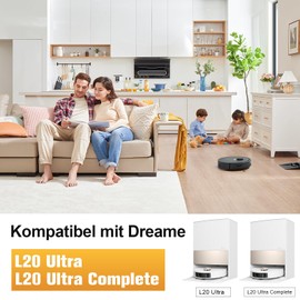 RUKHOOL RUKHOOL Zubeh?r f1r Dreame L20 Ultra Complete / L20 Ultra Ersatzteile Zubeh?rset mit 2 Hauptb1rste, 4 Staubbeutel, 6 Seitenb1rsten, 4 Wischt1cher, 4 Filter, 1 Reinigungsb1rste