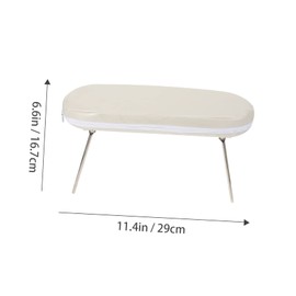Baluue Nail Art Arm Rest with Folding Bracket Pu Leather Hand Pillow for Manicure Compact and Portable Design for Nail Technicians and Home Use