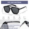 VIVIENFANG Polarized Black Sunglasses for Men Women, Classic 70s Style