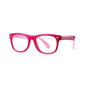 Pro Acme Blue Light Blocking Glasses for Kids - Boys & Girls Unbreakable Frame (3-12 Years) (Rose Pink)