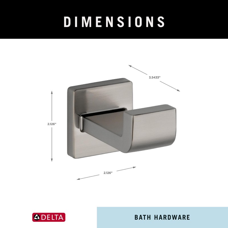 Delta 77535-SS Ara Single Towel Hook Bath Hardware Accessory in