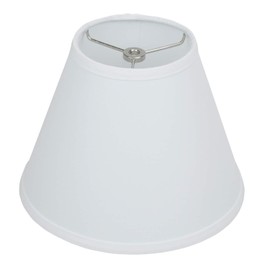 FenchelShades.com Lampshade 5" Top Diameter x 9" Bottom Diameter x 7" Slant Height with Washer (Spider) Attachment for Lamps with a Harp (Linen White)