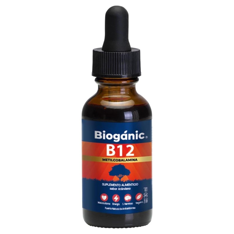 Suplemento Alimenticio Vitamina B12 Metilcobalamina L?quida Sublingual Sabor Ar?ndano 30ml