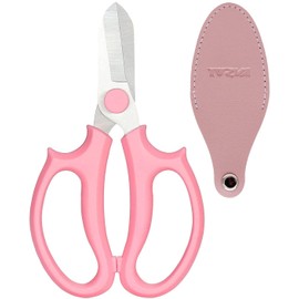 YYG Floral Shears, Premium Steel Garden Pruning Shears Floral Fruits Leaf Scissors Hand Pruner Snip Trimming Tool for Gardening Flower (Pink, 6.5)