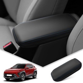 BIBIBO Armrest Cover Compatible with H*yundai Kona SX2 2024 Hybird EV, Armrest Cover, Centre Console Armrest Protection, Centre Armrest Cover, Armrest Protection (Blue Line)
