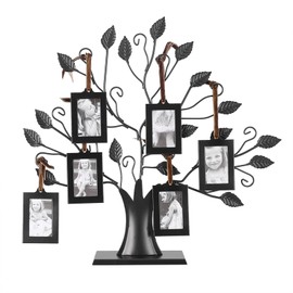 Photo Frames, Photo Frames Photo Frames Collage Photo Wall with Metal Tree Photo Collage For Hanging Pictures Collages Decorations Prints Artworks and Photos(6 Bilderrahmen mit 6,4 * 4,6cm)