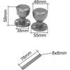 Aqbau® Door Knob, Rotatable on Round Rosette Button Push Knob