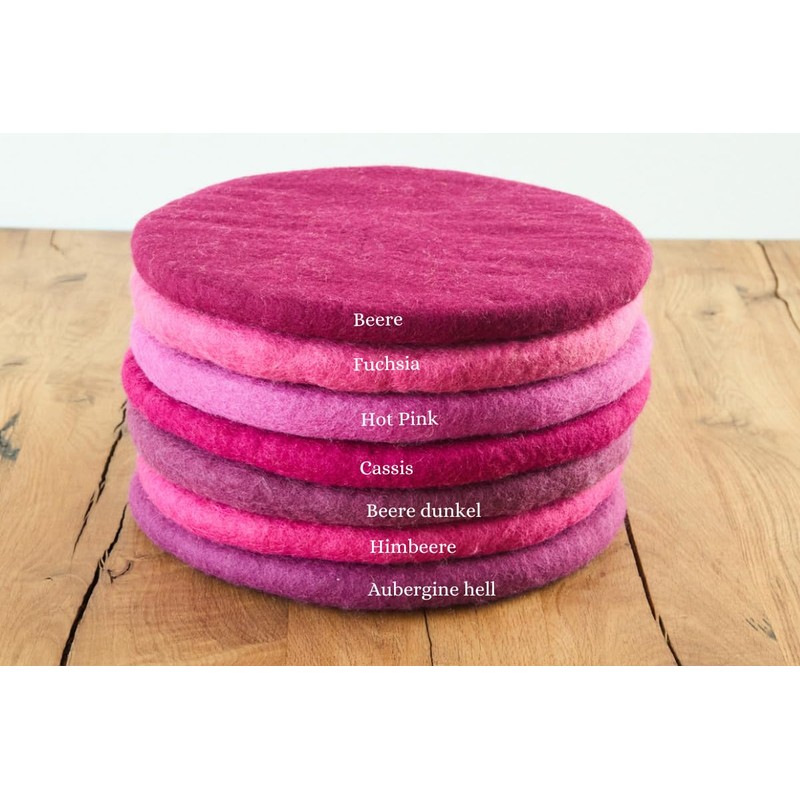 feelz Felt Cushion Seat Cushion Round Felt Various Pink, Purple,