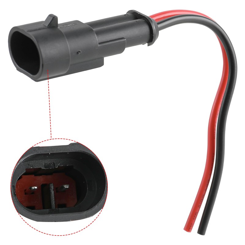 2 Pin Way Car Waterproof Electrical Connector AWG Wire Plug