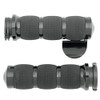 AVON Air Cushioned Cable Throttle Grips Black w/Throttle Boss