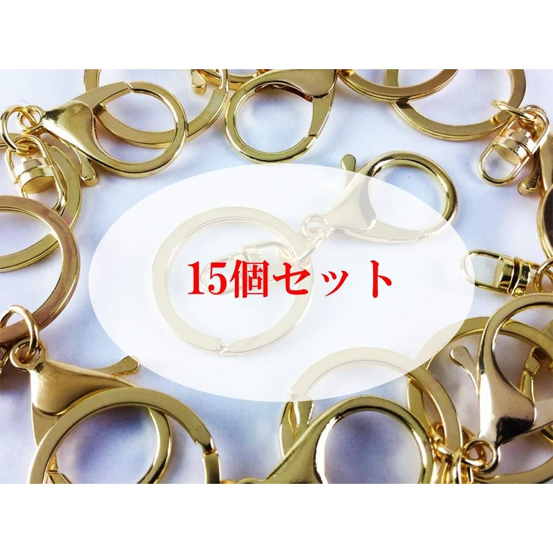 HappyHome Nascan Gold Set of 15 Accessories Parts Key Chain