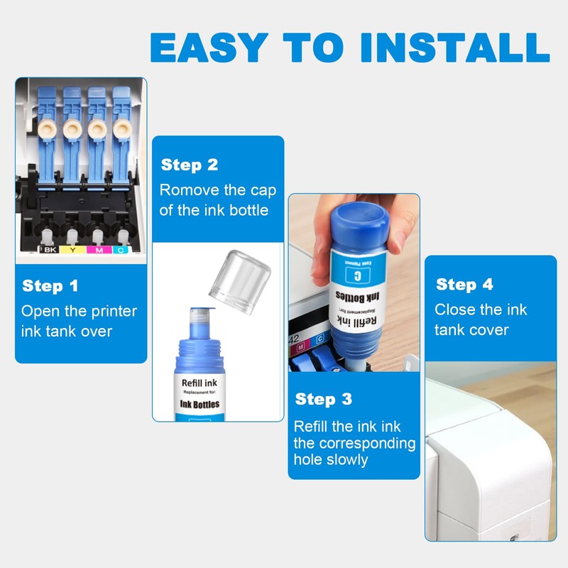 JoyPrinting Compatible Ink Replacement for T542 542 Ink Refill Bottles