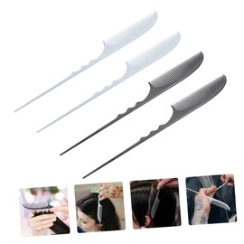 Vaguelly 4Pcs Static Tail Comb for Hair Styling Suitable for Men and Women Home Salon Use and Grey