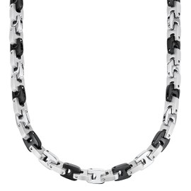 s.Oliver Stainless Steel Necklace for Men, Silver, Comes in Jewellery Gift Box, Stainless Steel, No Gemstone