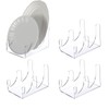 HOFURME 4 Pcs Plate Dinnerware Display Stand, 2-Tier China Platters