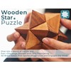 BSIRI Adults Games Gifts Wooden Star Cube Puzzle Game Brain
