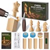 EasyTime Wood Carving Beginners Kit: Chess Whittling Hobby Project with