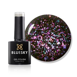 Bluesky Gel Nail Polish, Elektra Galaxy 6, Purple/Multi-Glitter, UV/LED Soak-Off Gel Polish, 10ml
