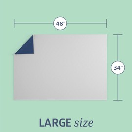 Medline Sofnit 300, Pack of 4 Large Washable Blue Underpads, 34”x 48” for use as reusable pet pads, reusable bed pads, great for dogs, cats and bunnies