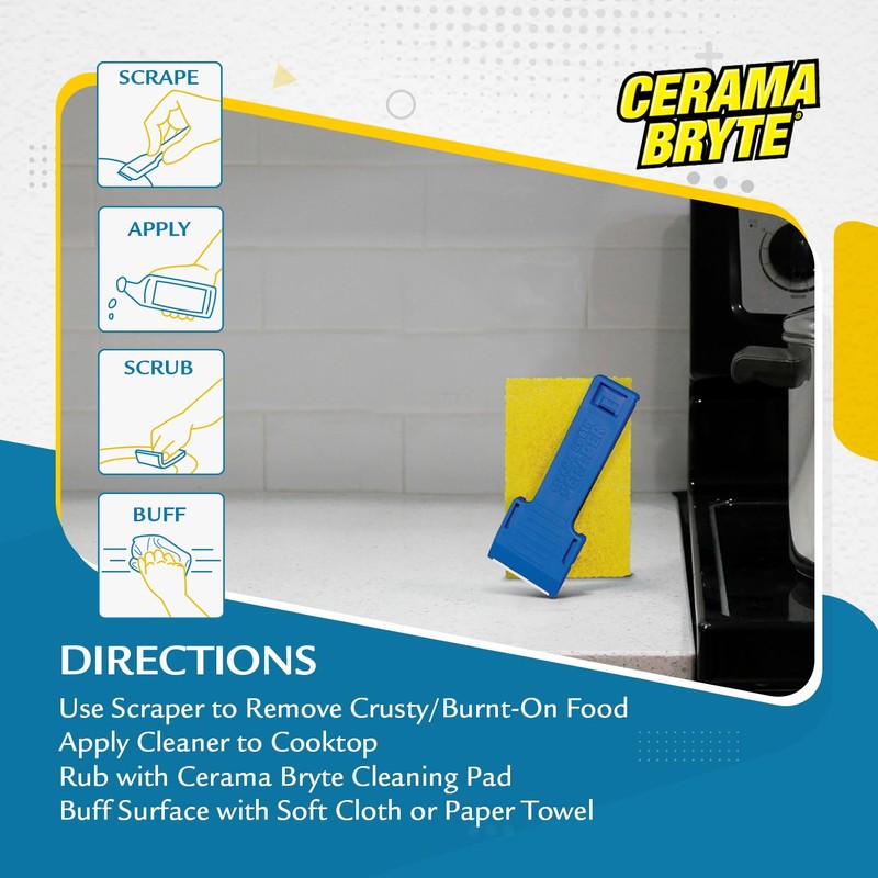 Cerama Bryte 3 x Scraper & 3 x Pad Kit