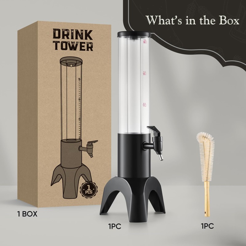KK KMKGOKO Mimosa Tower, 50oz/1.5L Mimosa Tower Dispenser with Ice
